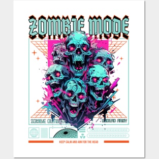 Zombie Retro Art Style Colorful design Posters and Art